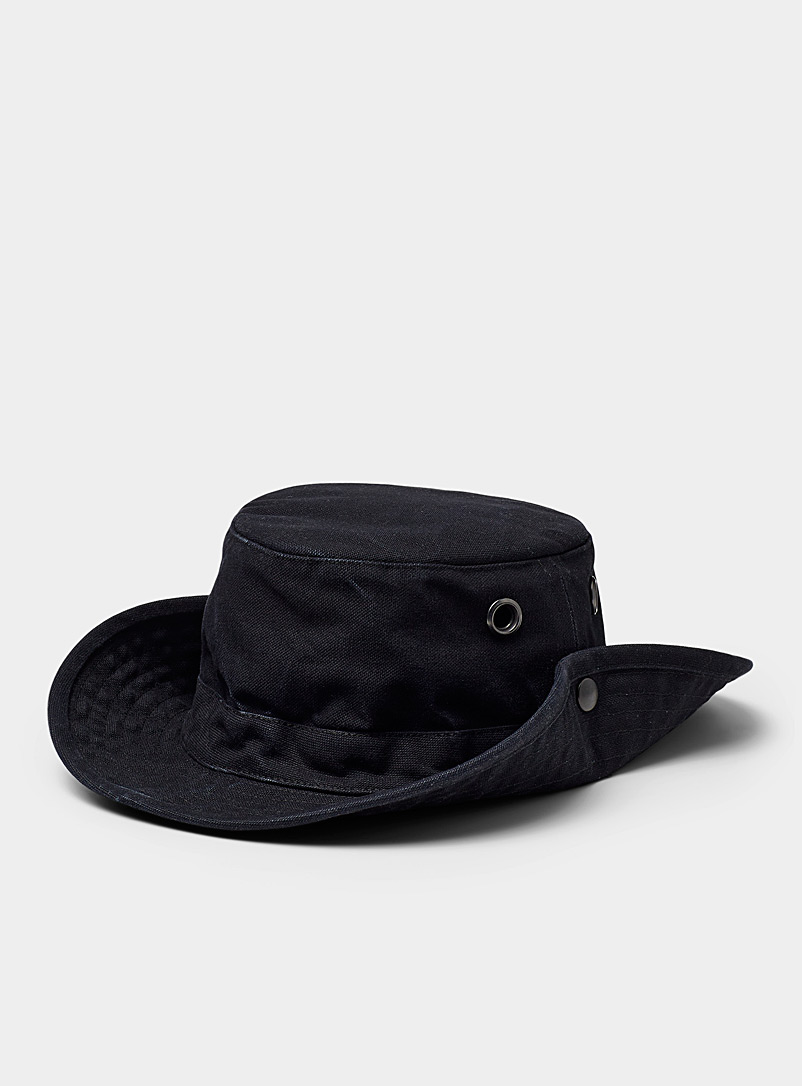 Tilley Black Wanderer bucket hat for men