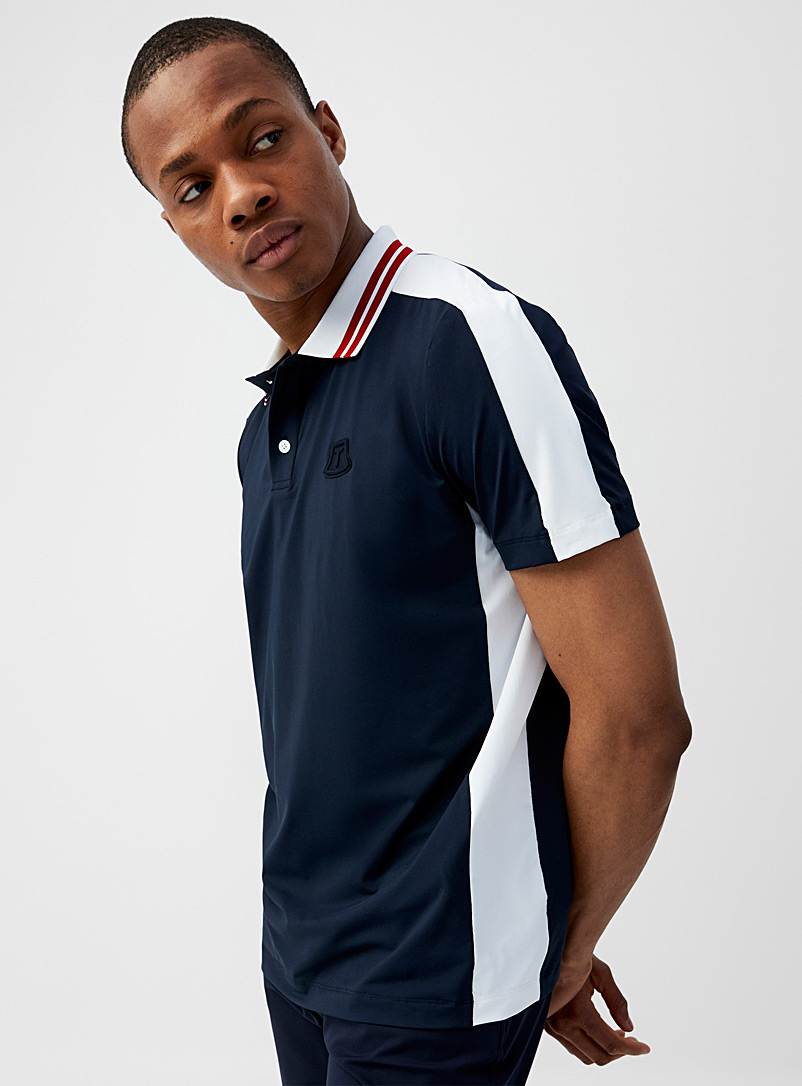 Tilley Navy/Midnight Blue Embossed signature golf polo for men