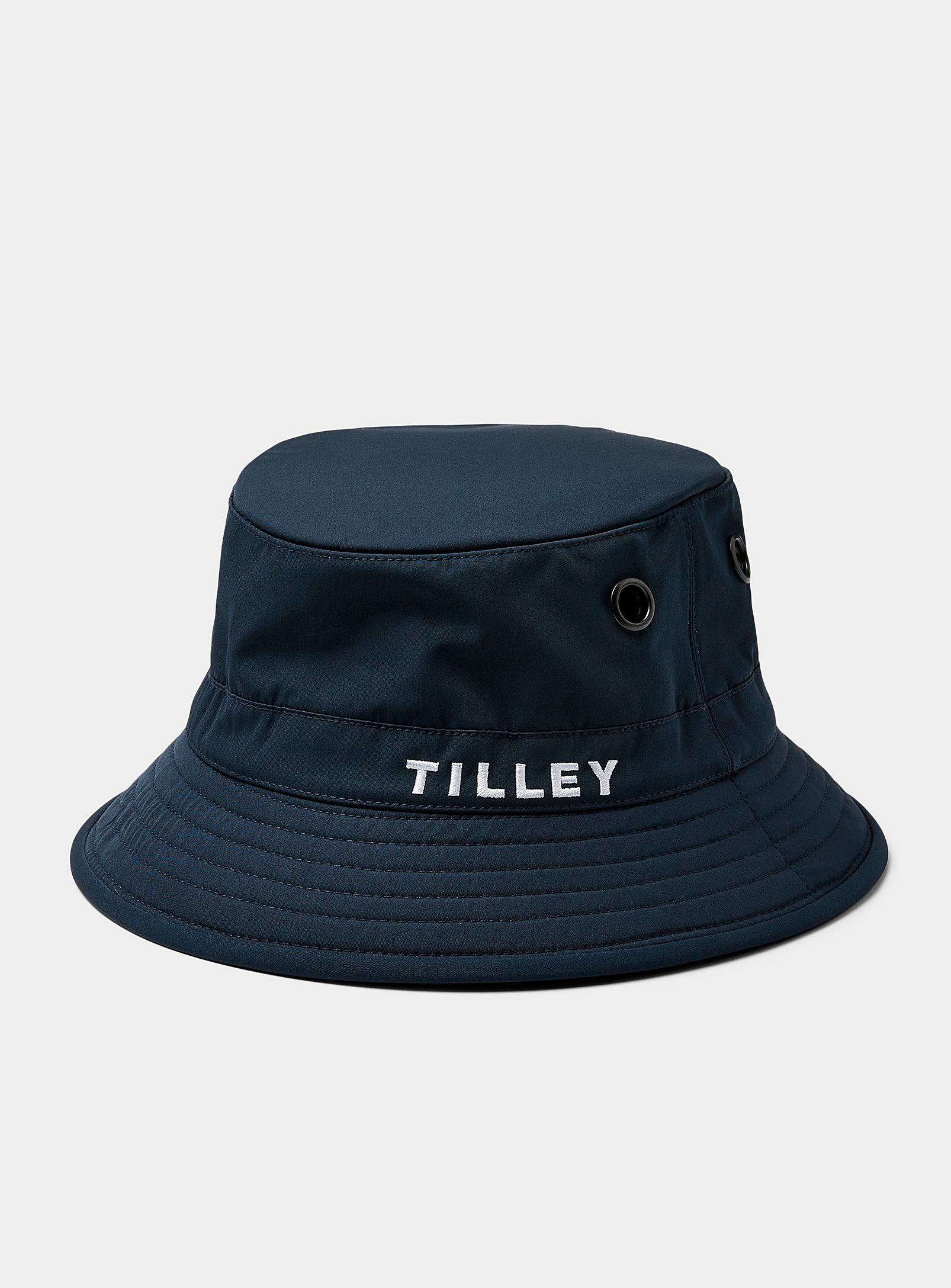 Tilley Embroidered Logo Bucket Hat In Indigo/dark Blue