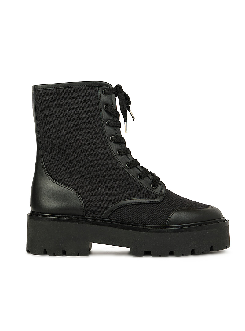 Black Suede Studio Black Sierra lace-up boots Women for error