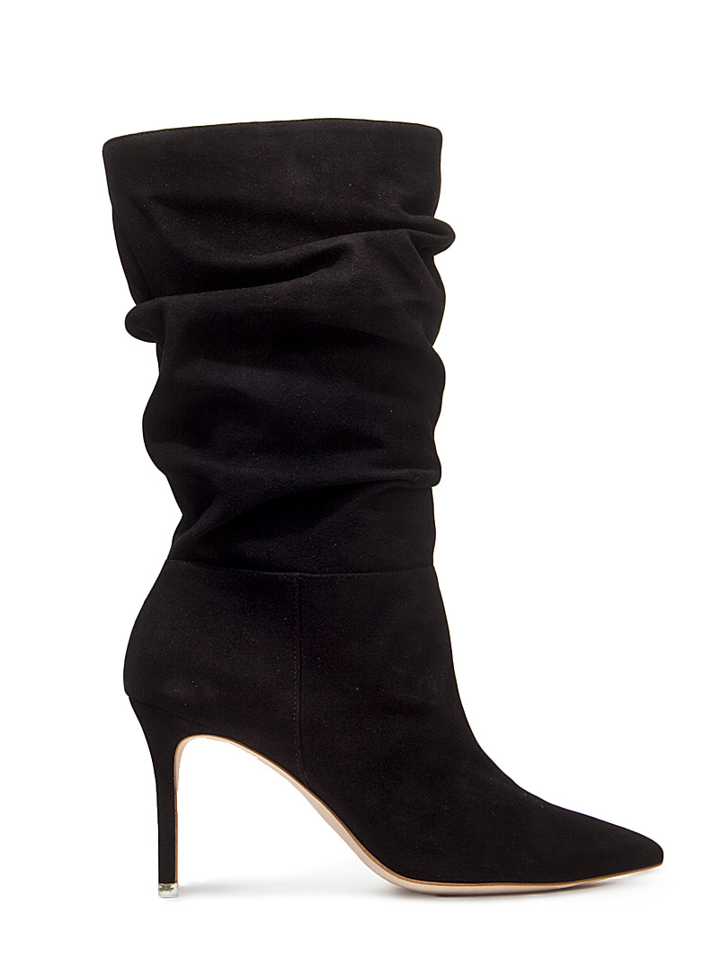 Black Suede Studio Black Geni suede draped boots Women for error