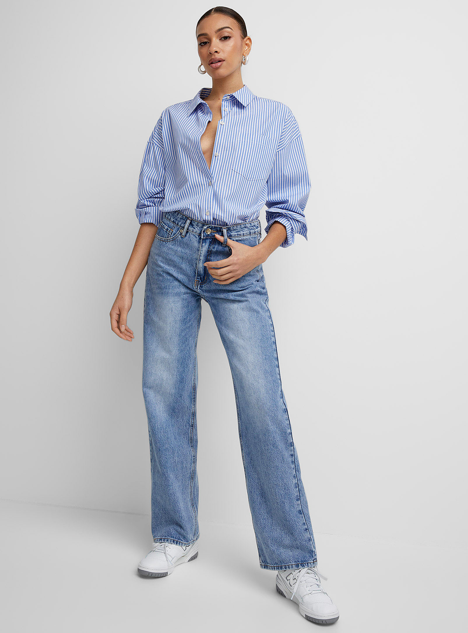 Icone Medium Blue Denim Straight-leg Jean