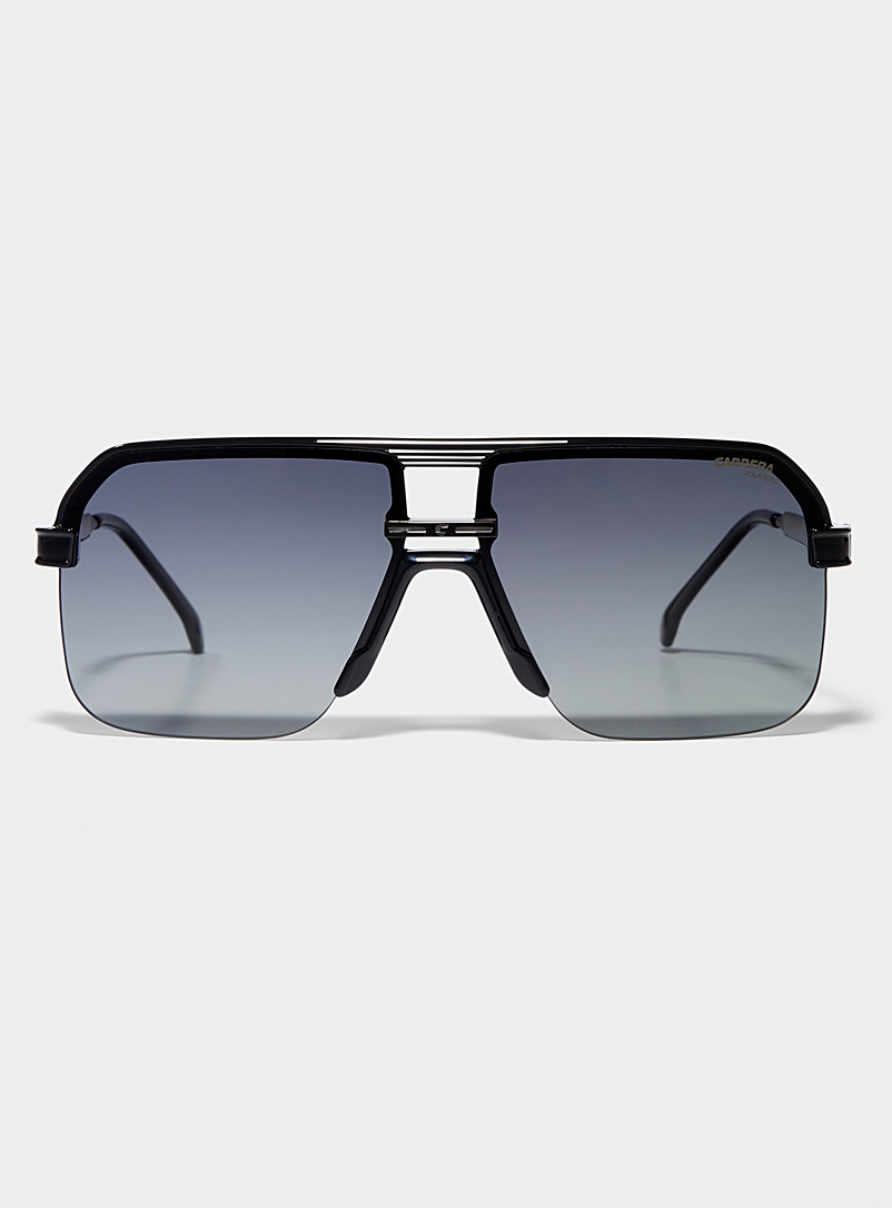 Carrera: Les lunettes de soleil aviateur verres carrés Noir pour homme