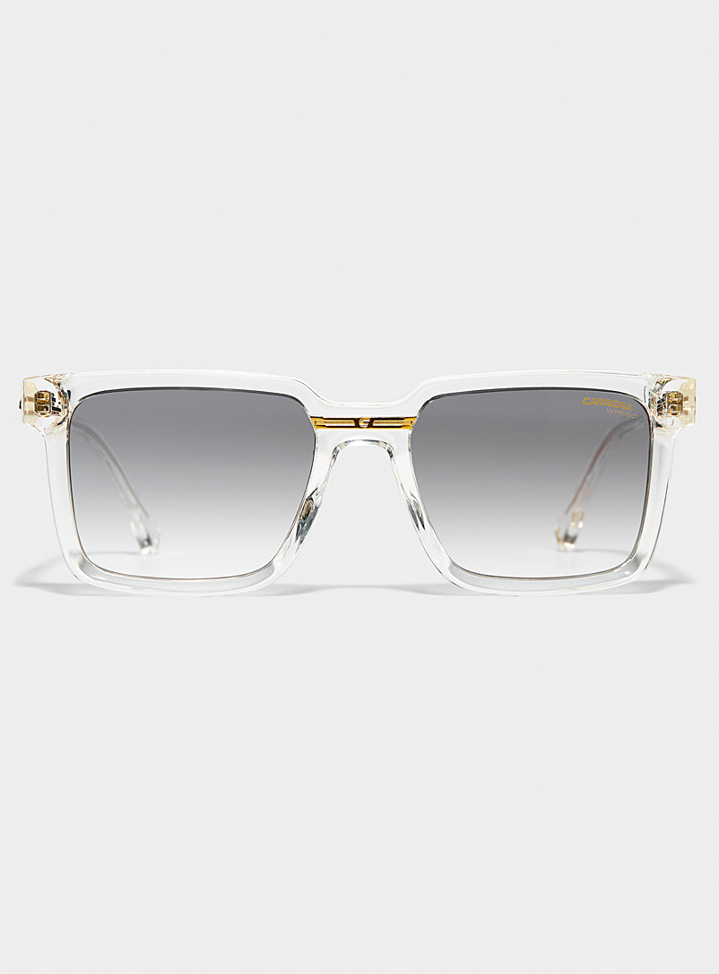 Carrera Light Grey Victory translucent frame sunglasses for men