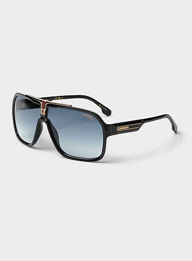 Red stripe aviator sunglasses