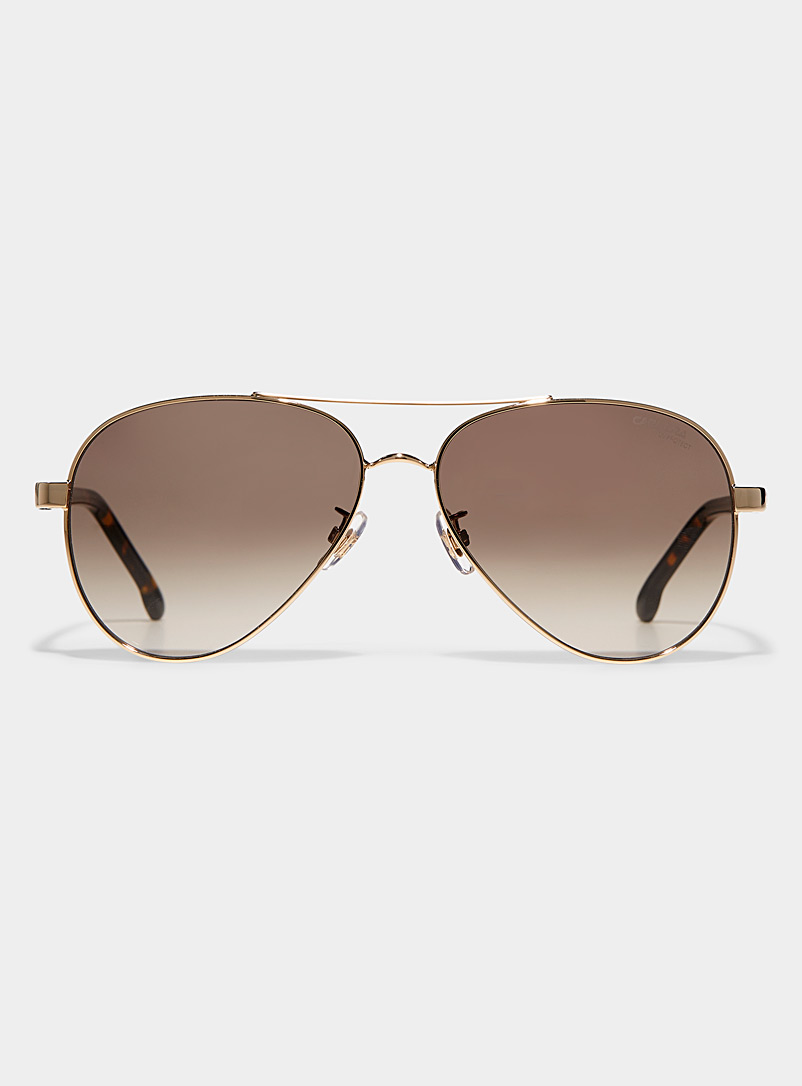 Carrera Assorted Golden hue aviator sunglasses for women