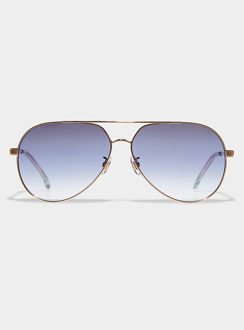 Rose gold aviator sunglasses | Carrera | | Simons