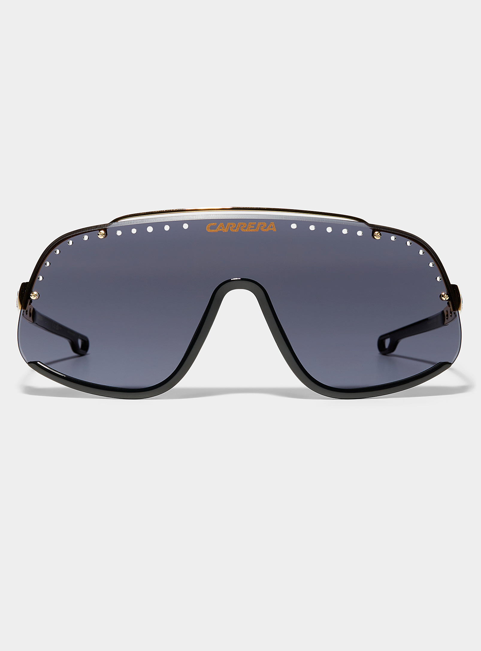 Shop Carrera Flaglab Shield Sunglasses In Black