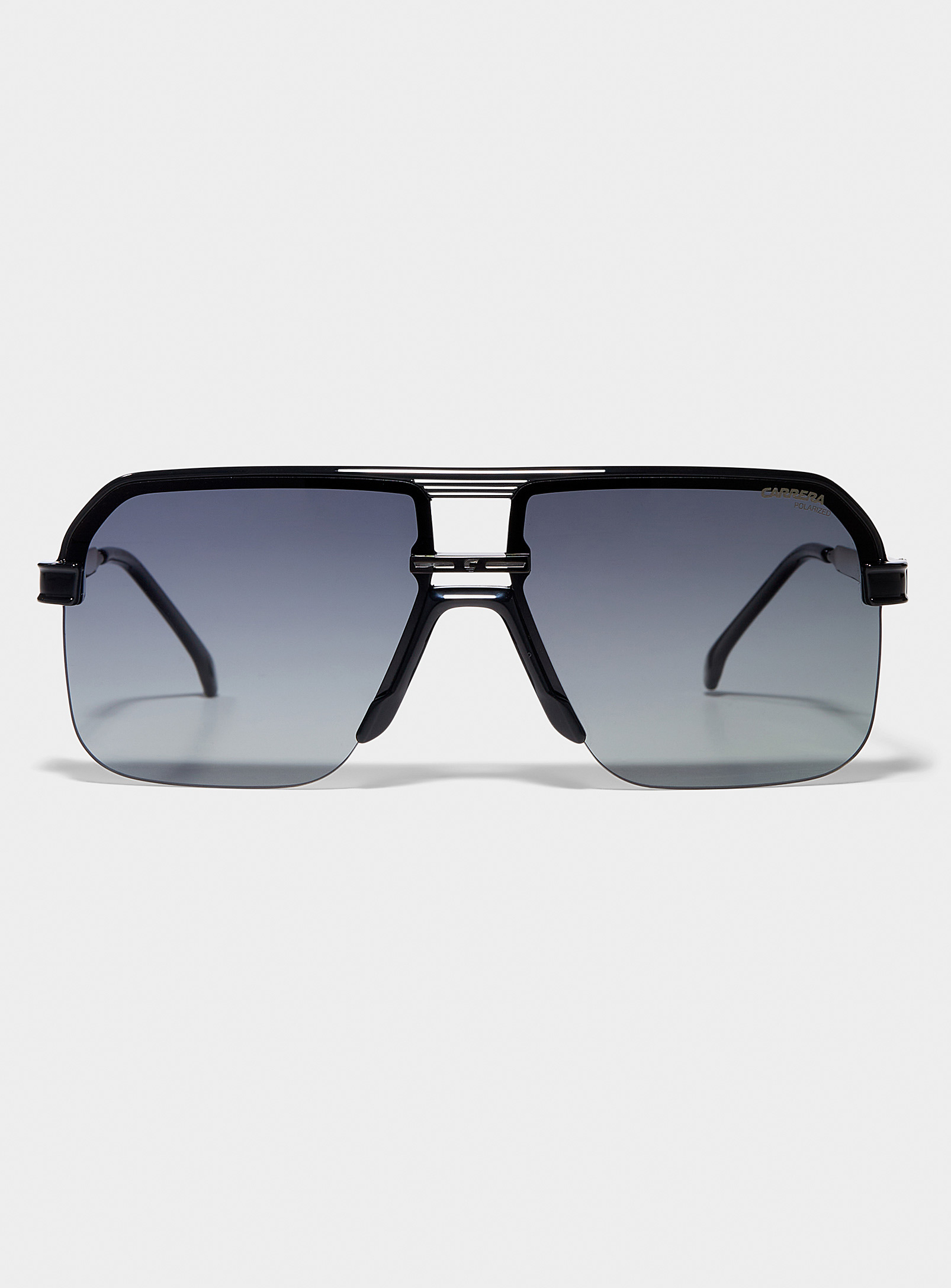 Carrera Square Lens Aviator Sunglasses In Black