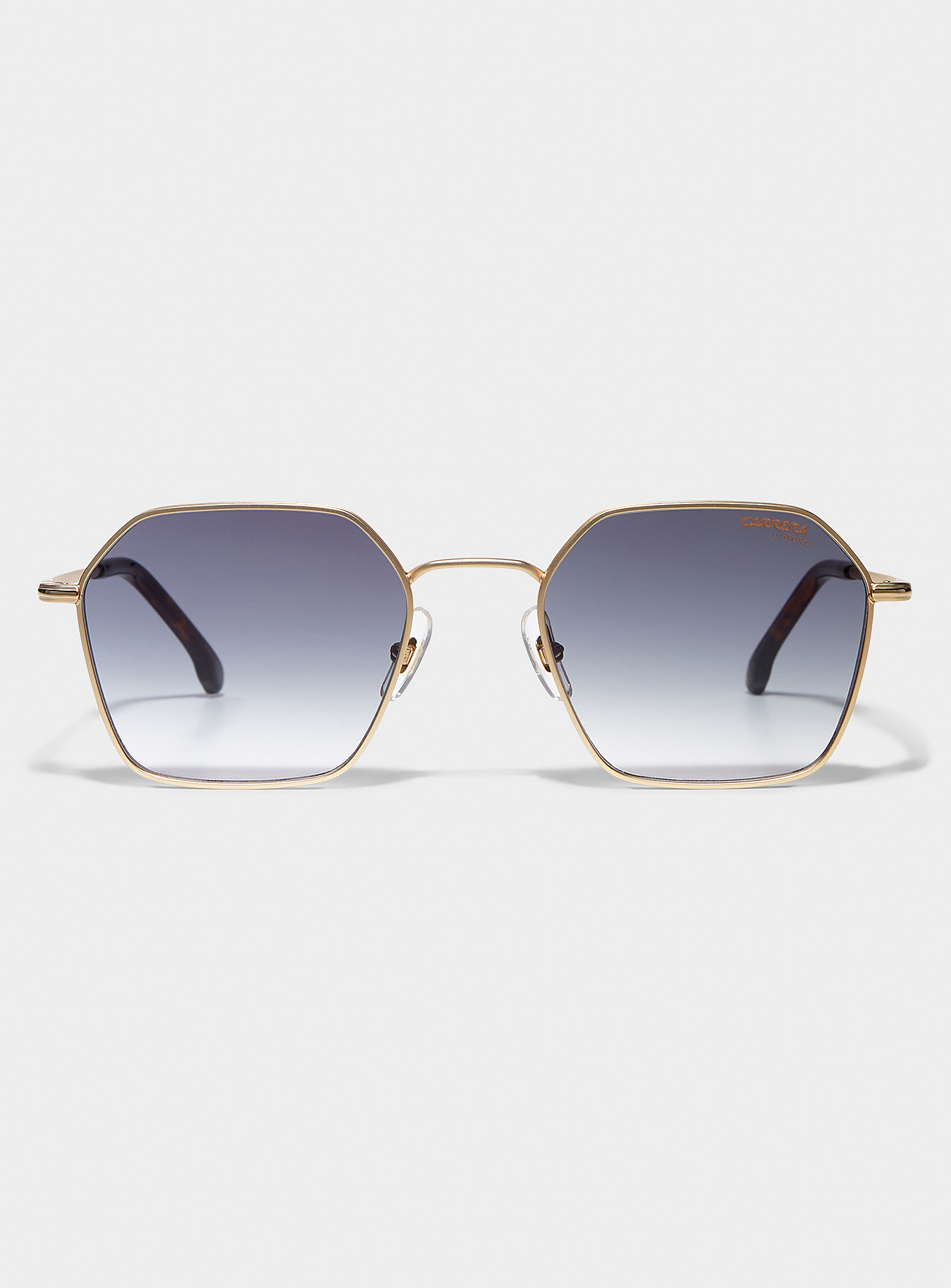 Carrera Thin Hexagonal Sunglasses In Gold