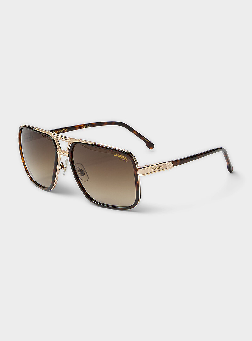 Gold-Accent Aviator Sunglasses