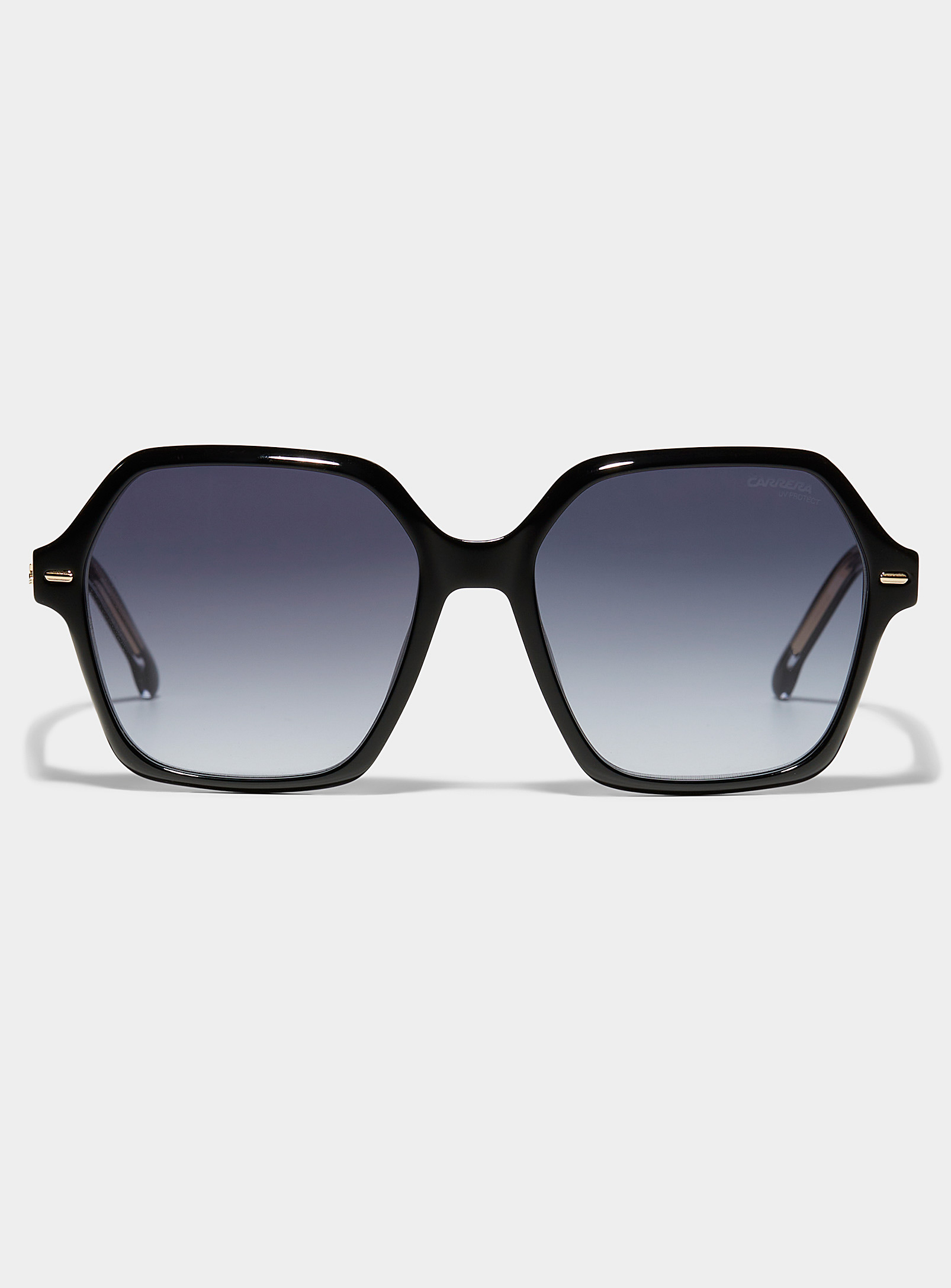 Carrera Slim Hexagonal Sunglasses In Black