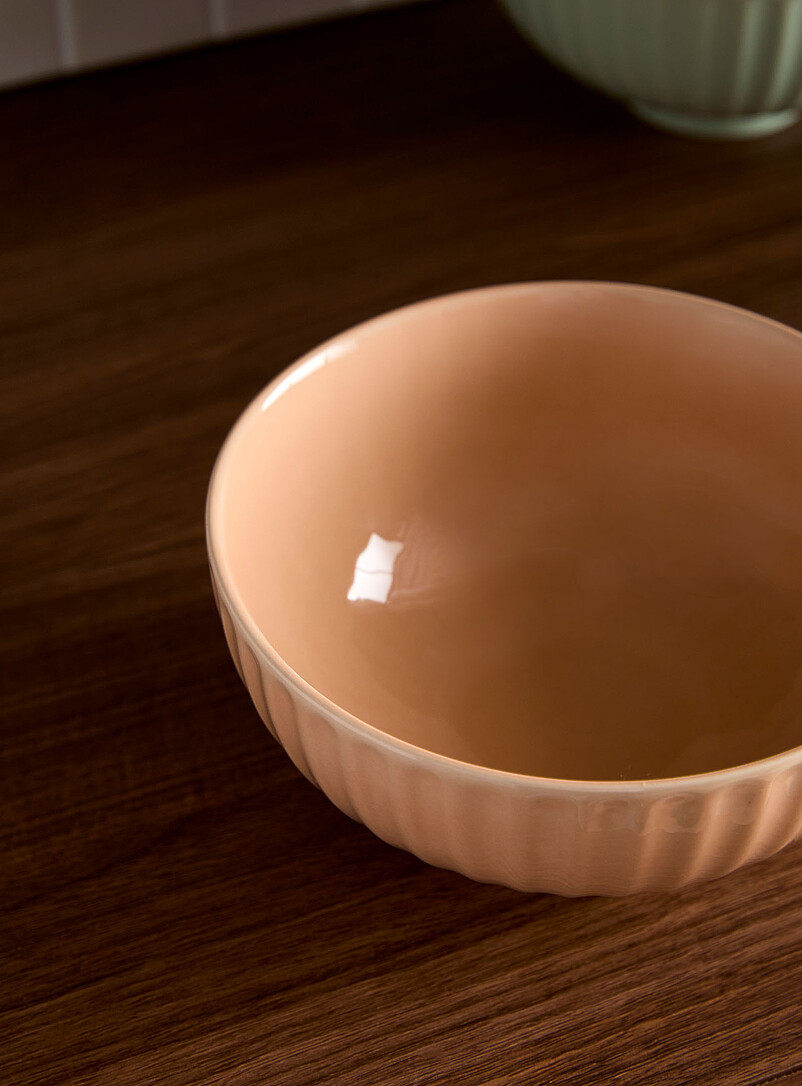 Simons Maison Dusky Pink Broad grooves small bowl