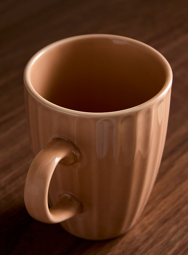 Simons Maison Dusky Pink Broad grooves mug