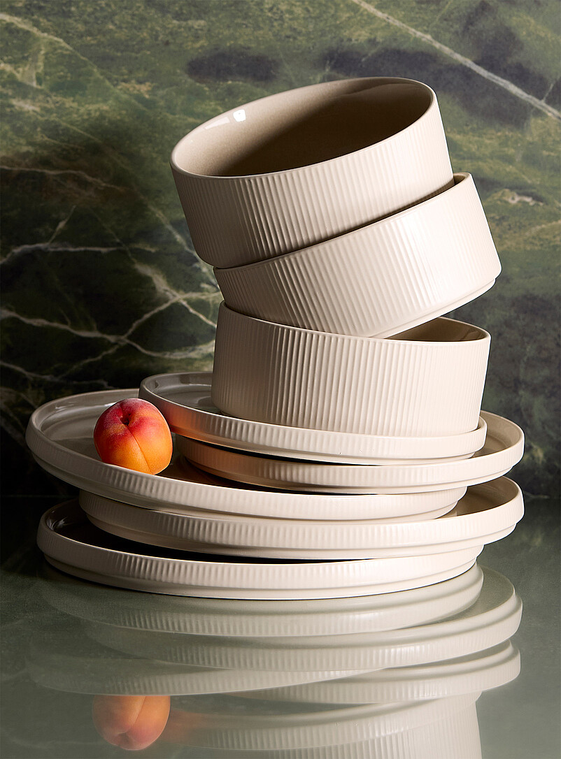Simons Maison: La grande assiette moderne rainures Vert