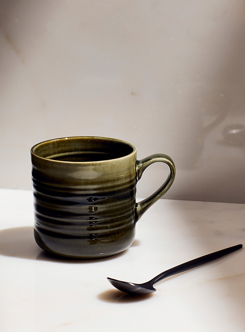 Simons Maison Green Green gradient embossed mug