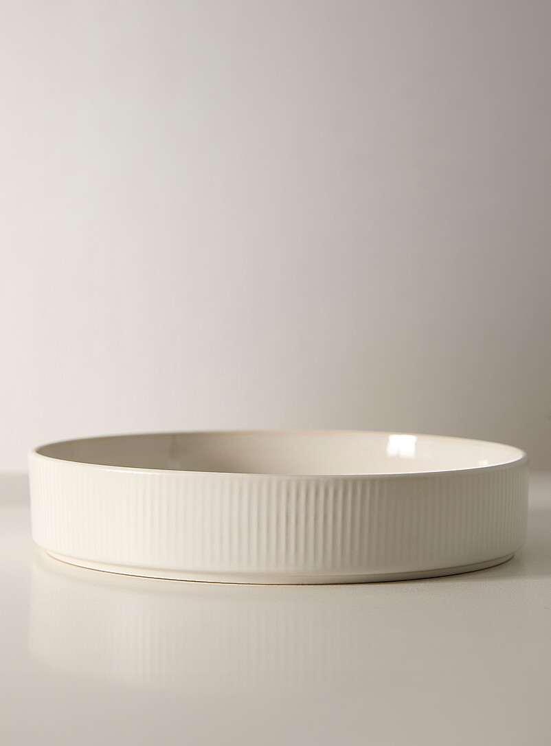 Large modern grooved bowl product image (primary)