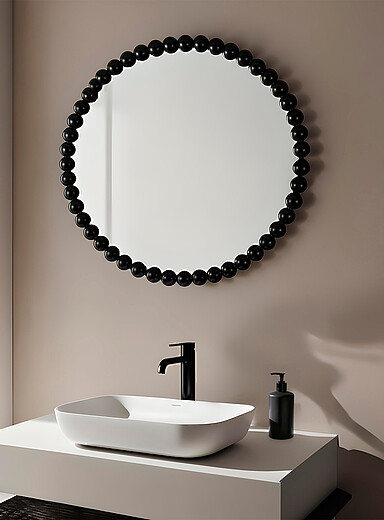 Le miroir rond bordure billes