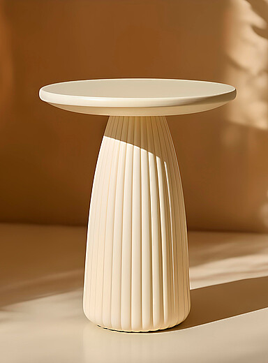 La table d'appoint ronde base cannel&eacute;e
