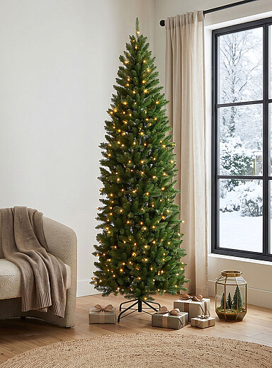 Slim pre-lit artificial Christmas tree 228 cm tall <b>Christmas Collection</b>