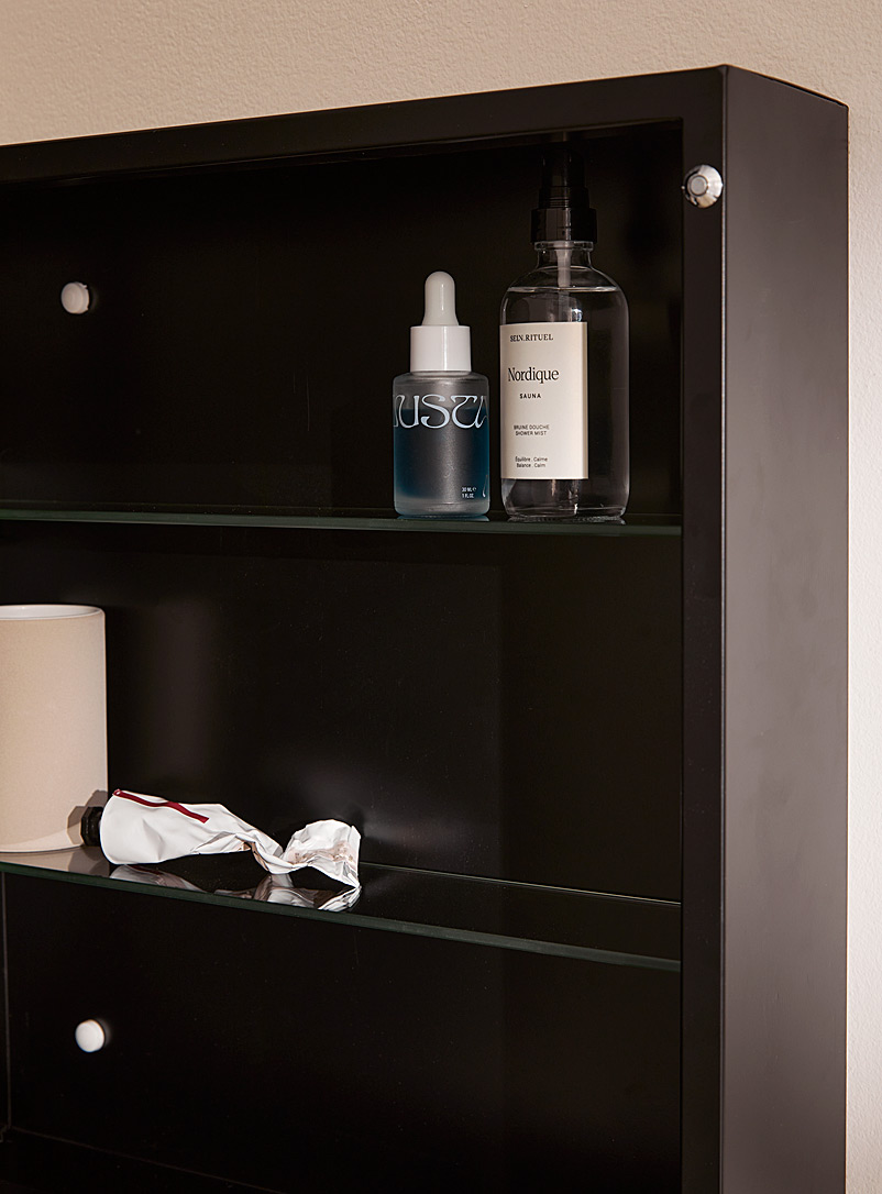 Rounded mirror medicine cabinet product image 3