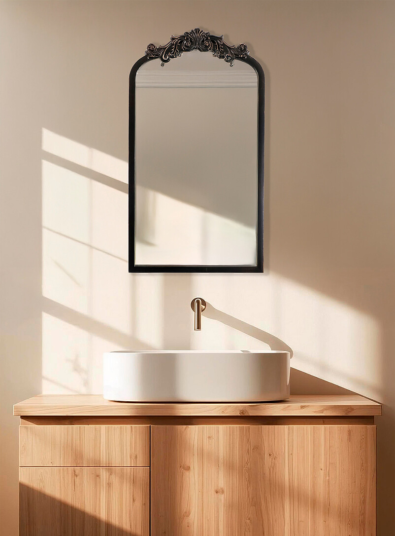 Baroque Ornaments Arched Mirror
