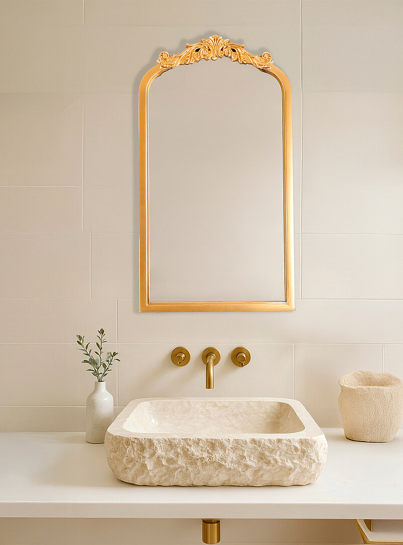 Baroque Ornaments Arched Mirror