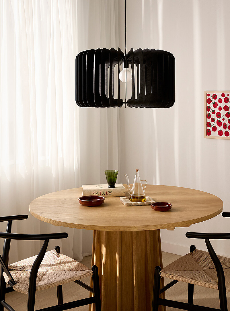 Wood Slat Hanging Lamp