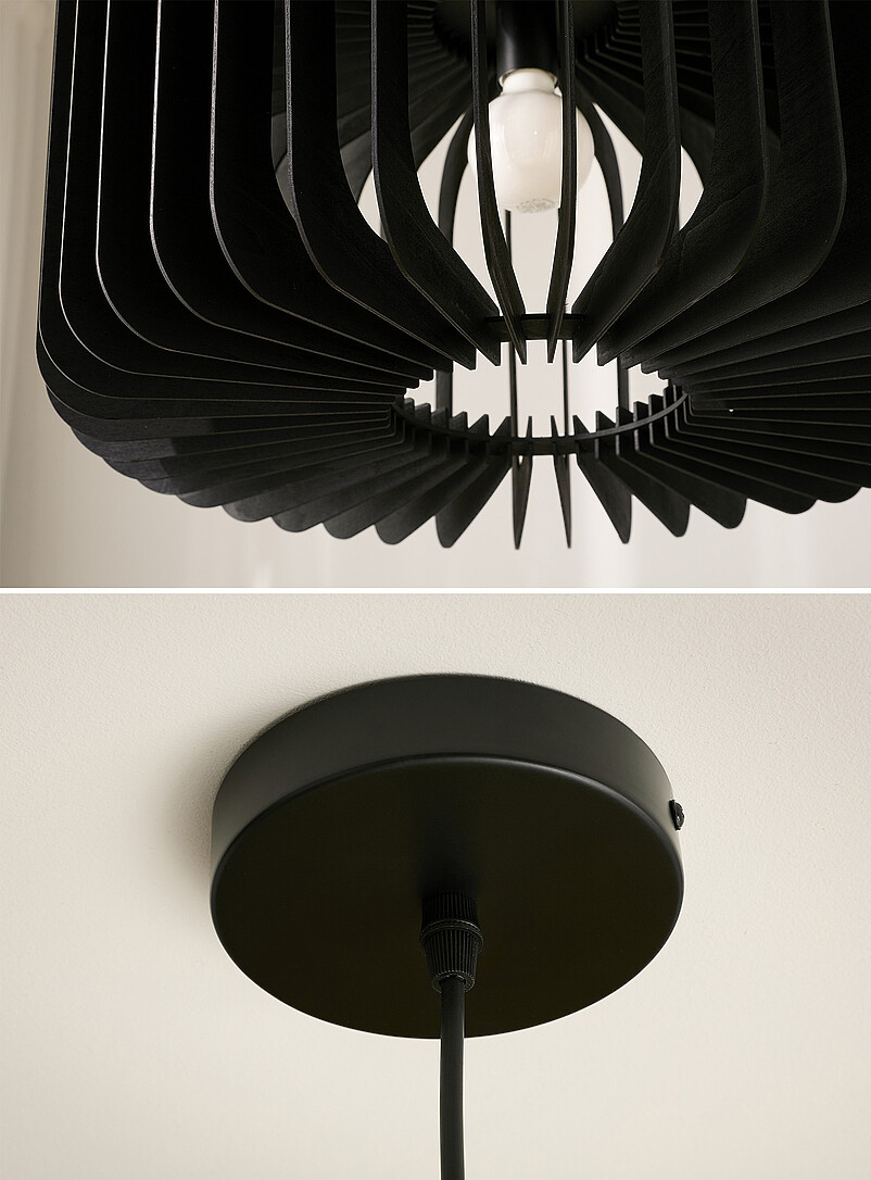 Wood slat hanging lamp product image 3
