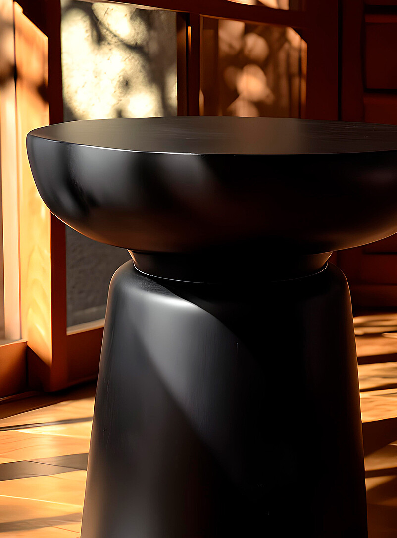 Bowl-shaped round side table product image 2