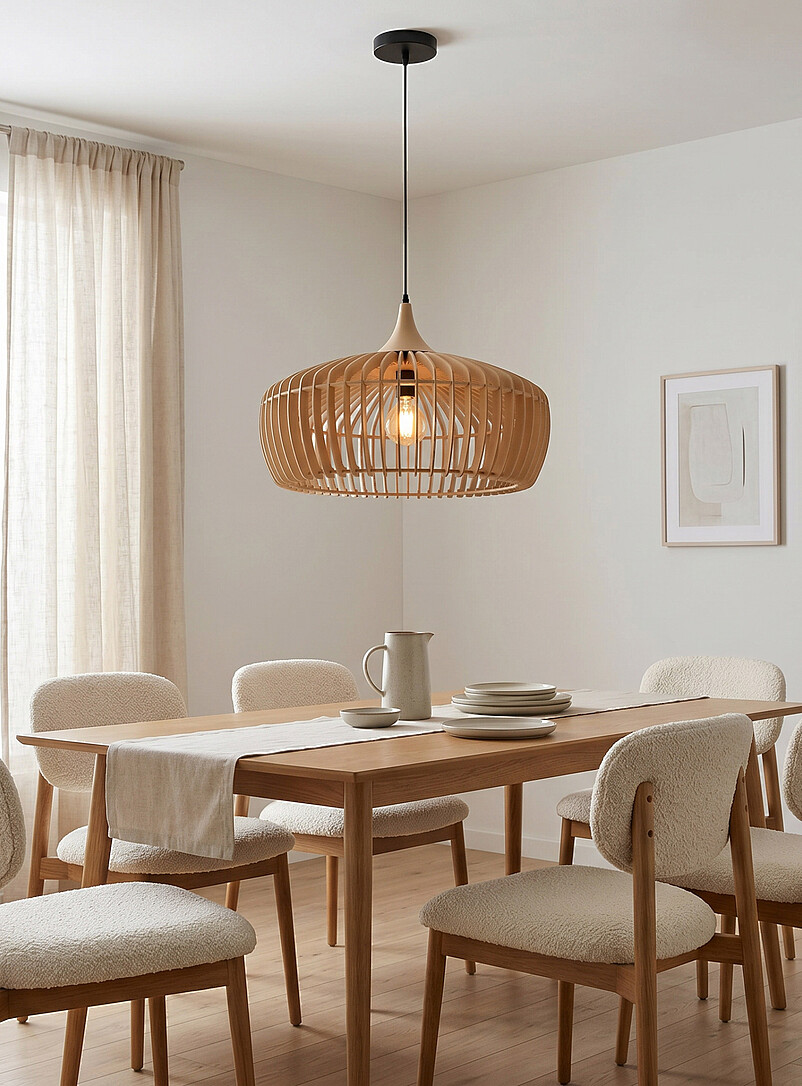 Selene Wooden Shade Light Fixture
