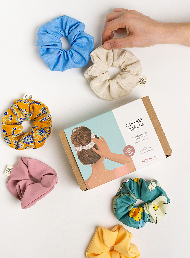 Brin Brun Pink Scrunchie-making box set Makes 3 scrunchies