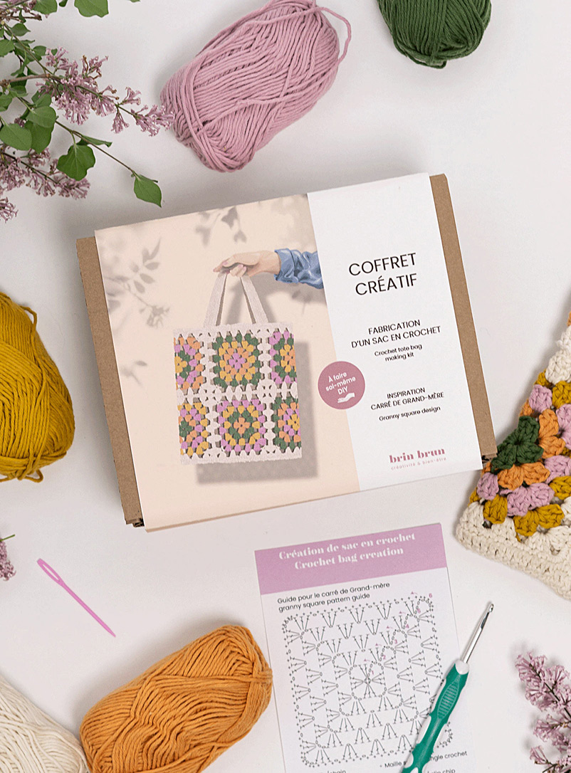 Brin Brun Assorted Colourful crochet bag-making box set