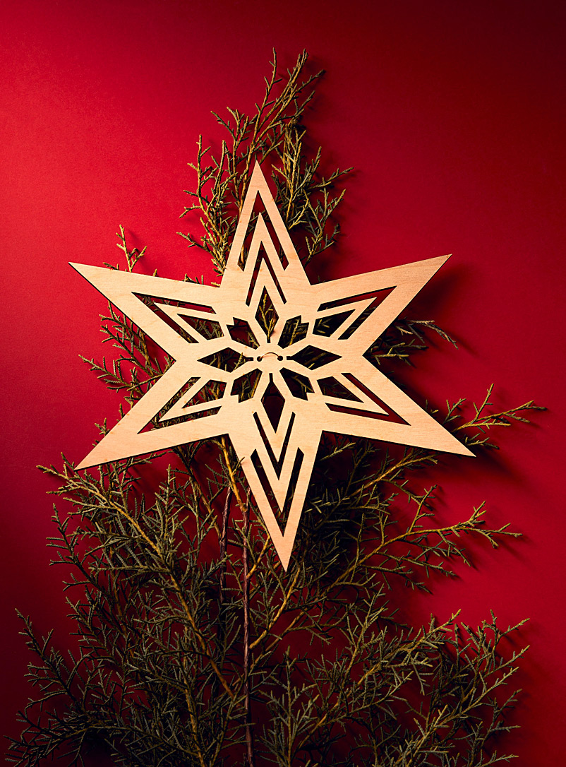 Livcan Design: L'étoile pour sapin minimaliste en bois Assorti