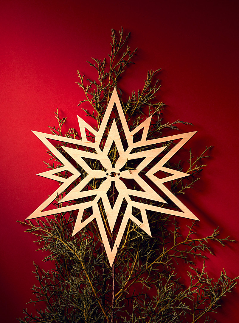 Livcan Design: L'étoile pour sapin en bois Assorti