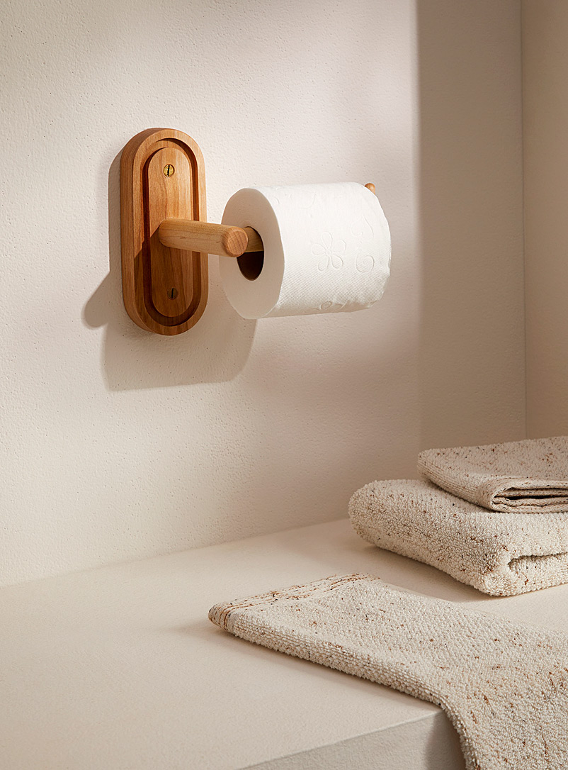 LivCan Design Assorted Natural wood toilet paper holder
