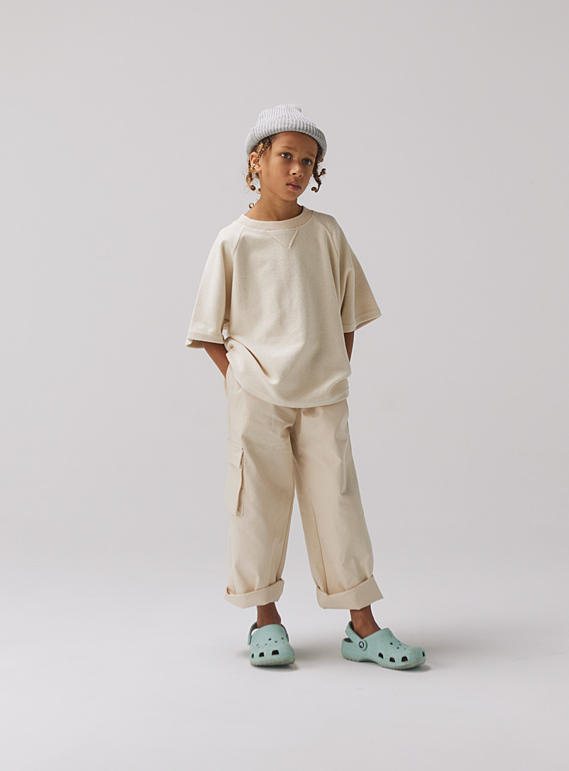 Suns of the surf Cream Beige SK8R pure cotton pant Kids