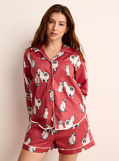Feline love piped shirt