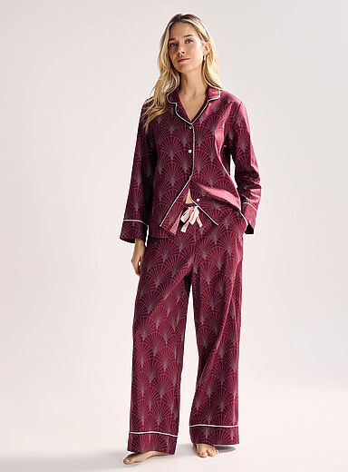 Cyberjammies Patterned Crimson Dotted pattern pyjama pant for women