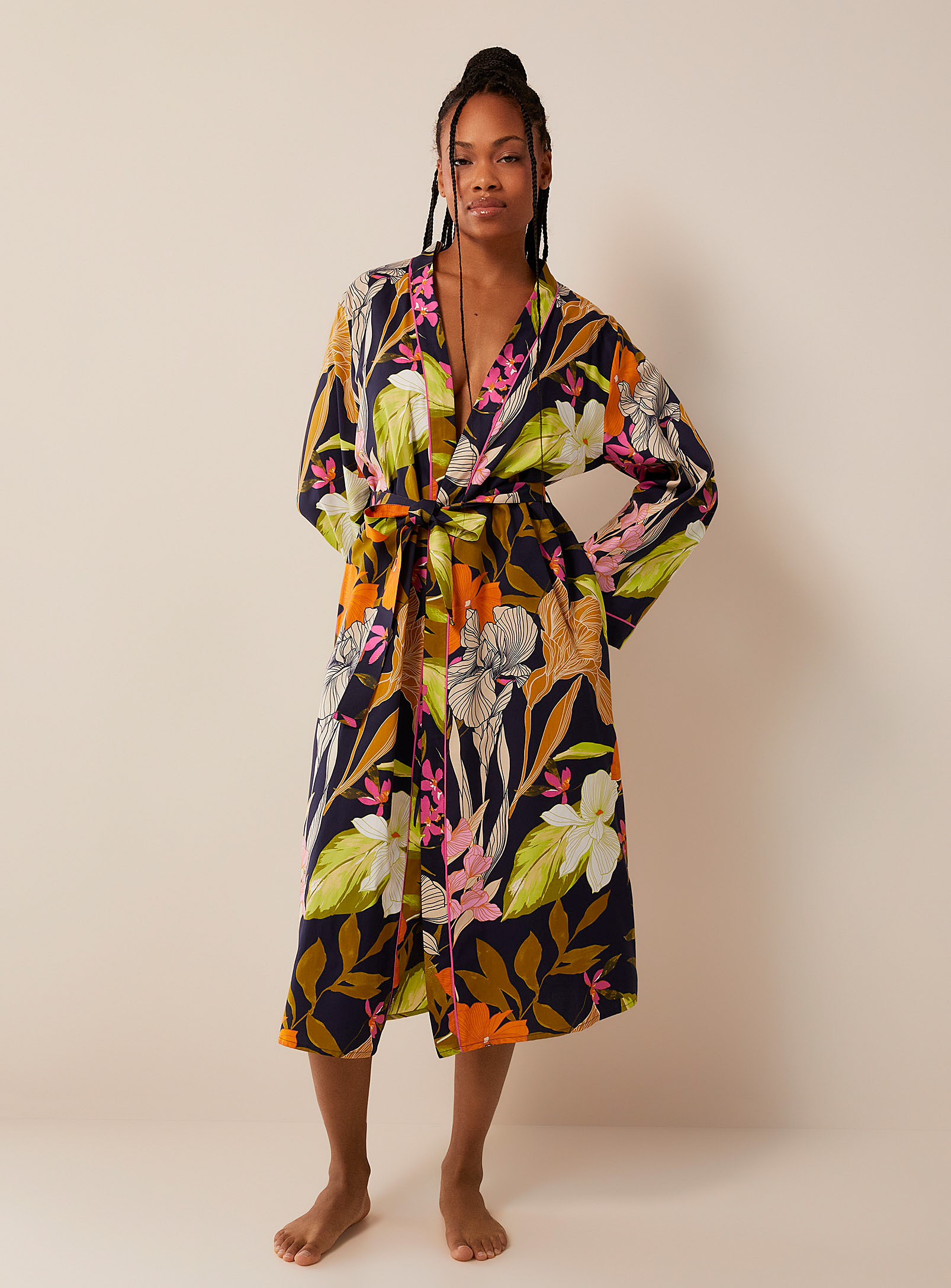 Cyberjammies - Women's Colourful flowers robe