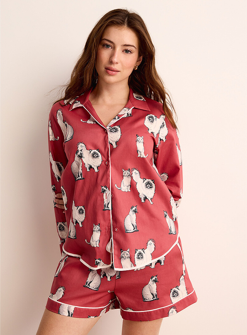 Feline Love Piped Shirt