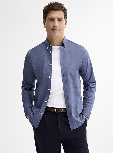 La chemise oxford unie <b>Coupe relaxe</b>