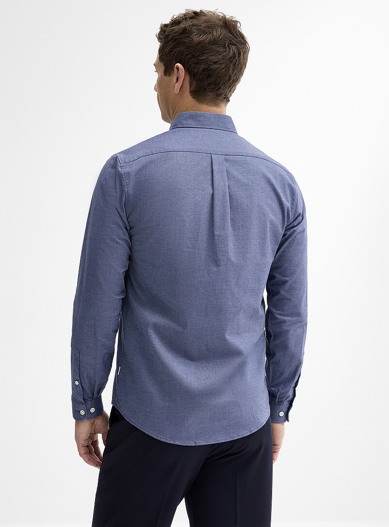 Lindbergh: La chemise oxford unie <b>Coupe relaxe</b> Blanc pour homme