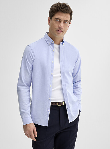 La chemise oxford unie <b>Coupe relaxe</b>