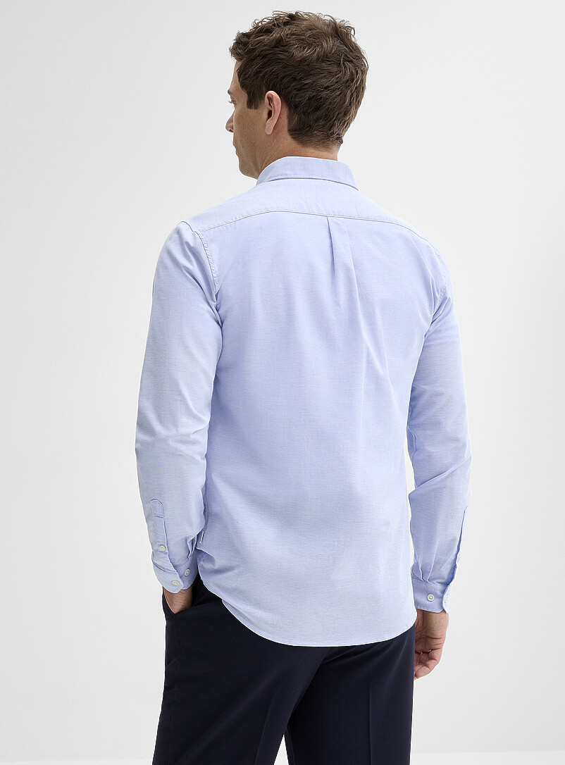 Lindbergh: La chemise oxford unie <b>Coupe relaxe</b> Blanc pour homme