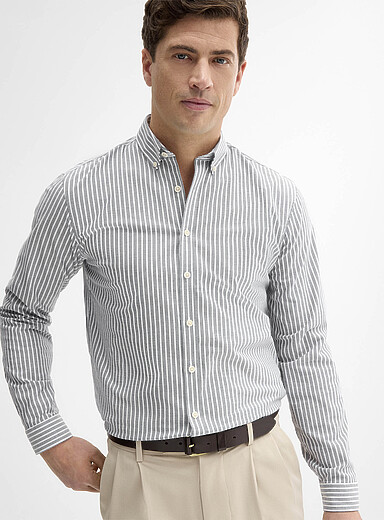 La chemise oxford rayures pyjama <b>Coupe relaxe</b>