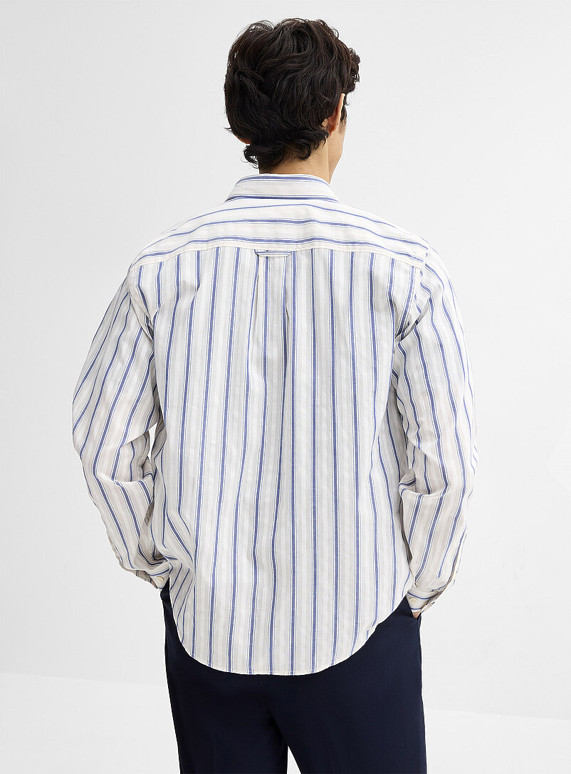 Lindbergh: La chemise rayures bleues <b>Coupe r&eacute;guli&egrave;re</b> Bleu pour homme