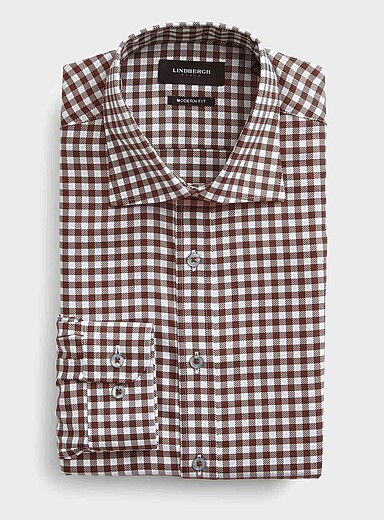 La chemise technique vichy <b>Coupe moderne</b>
