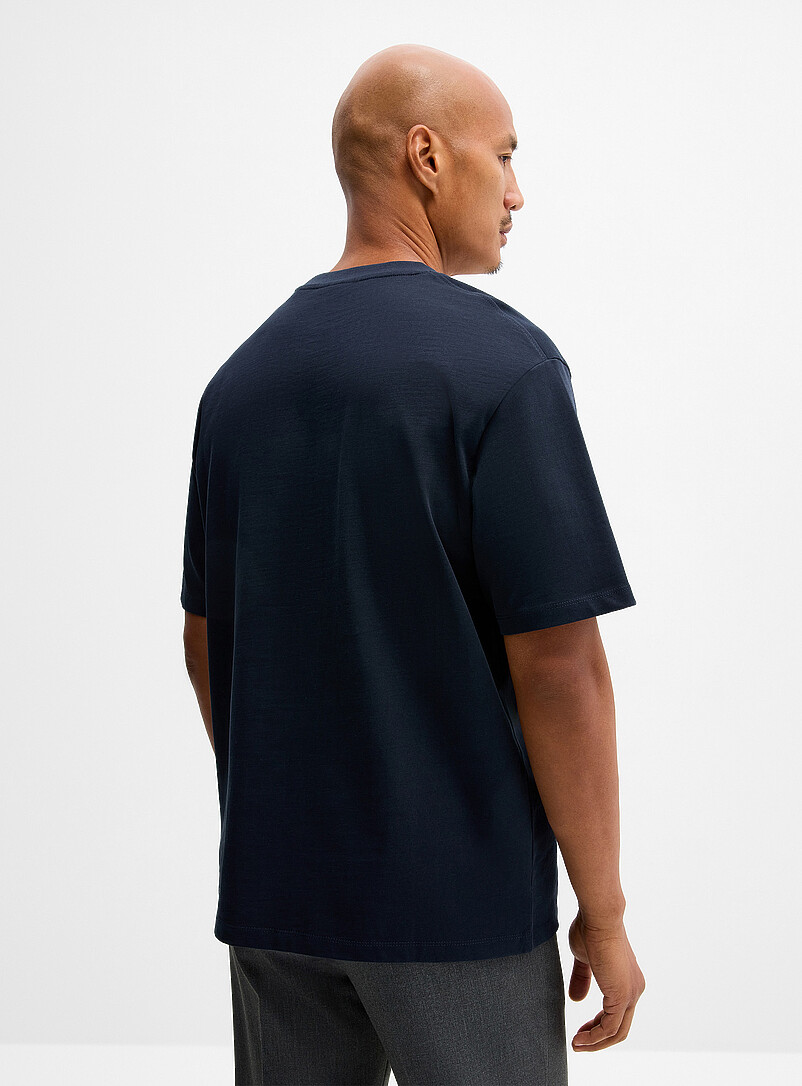 Lindbergh: Le t-shirt ample jersey dense Blanc pour homme