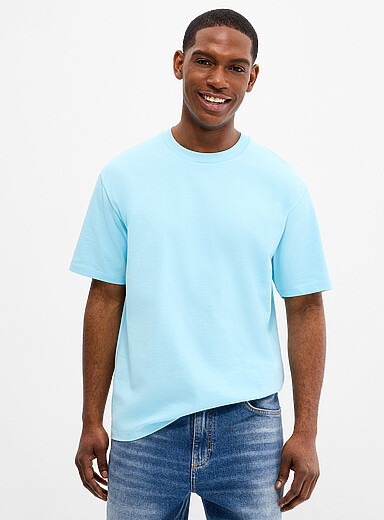 Lindbergh: Le t-shirt ample jersey dense Noir pour homme
